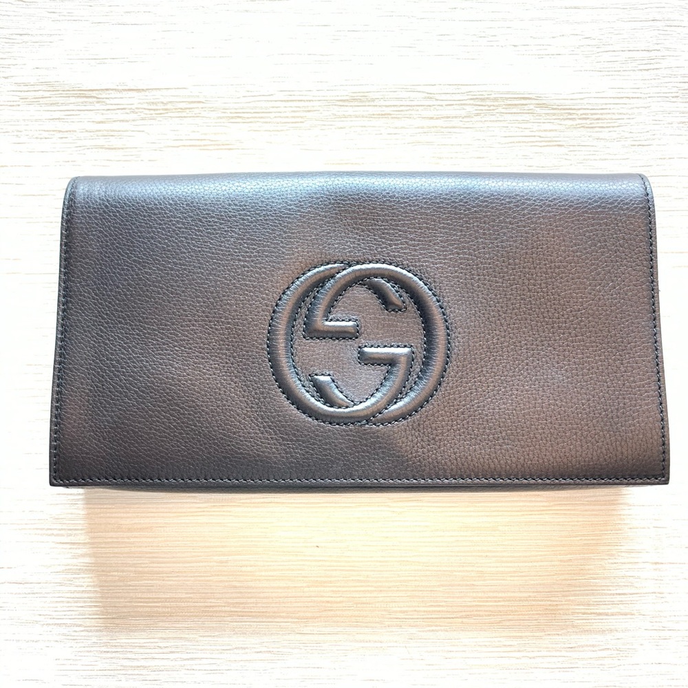 Authentic Gucci Soho Clutch Black - Picture 1 of 7